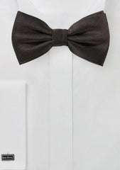 Chocolate Herringbone Bowtie