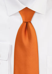 Orange Solid Necktie