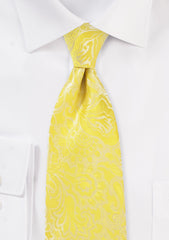Frosted Citrus Floral Paisley Necktie