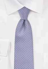 Lilac Pin Dot Necktie