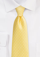 Saffron Yellow Polka Dot Necktie