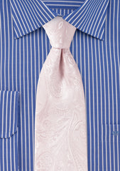 Blush Pink Proper Paisley Necktie