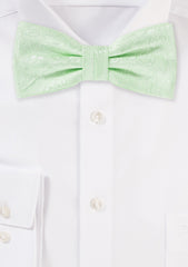 Seafoam Green Proper Paisley Bowtie