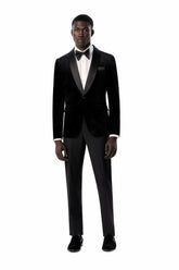 Black Velvet Shawl Lapel Tuxedo