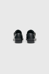 Double Monk Strap Black Shoes