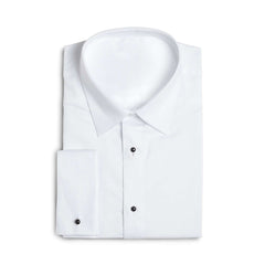 Full Collar Textured Tuxedo Shirt