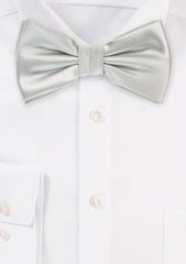 Light Silver Solid Bowtie