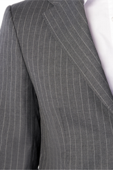 Classic Gray Pinstripe 2-Button Suit