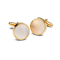 Opaque Gold Rimmed Cufflinks