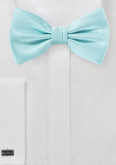 Pool Blue Herringbone Bowtie