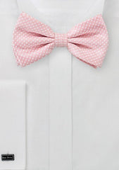 Soft Pink Pin Dot Bowtie