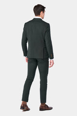 Olive Green Sharkskin 2 Button Suit