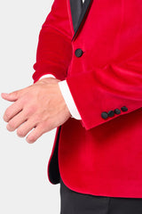 Red Velvet Shawl Lapel Tuxedo