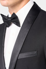 Classic Black Shawl Lapel 1 Button Tuxedo