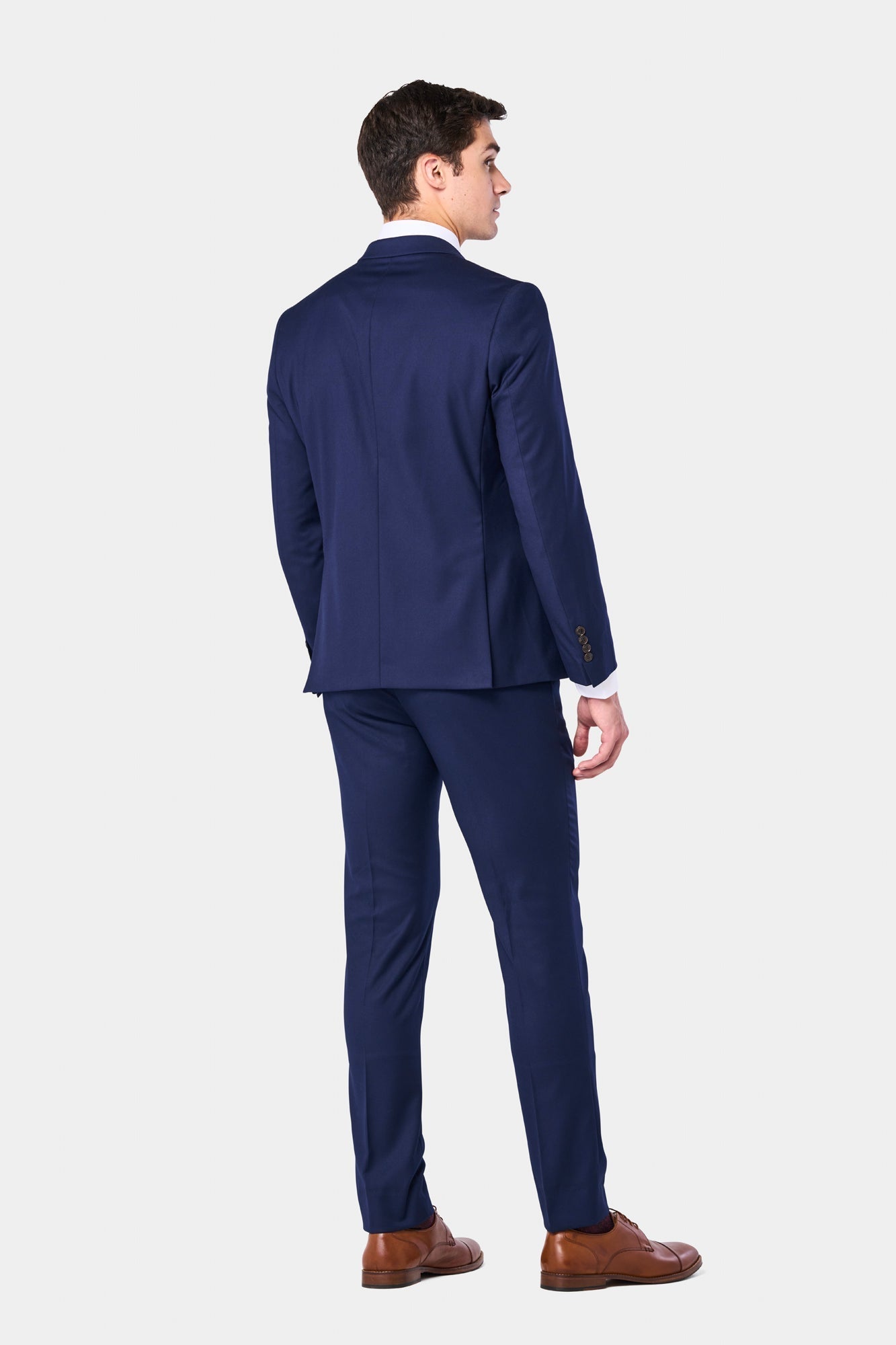 Modern Navy Blue 2 Button Suit Pant