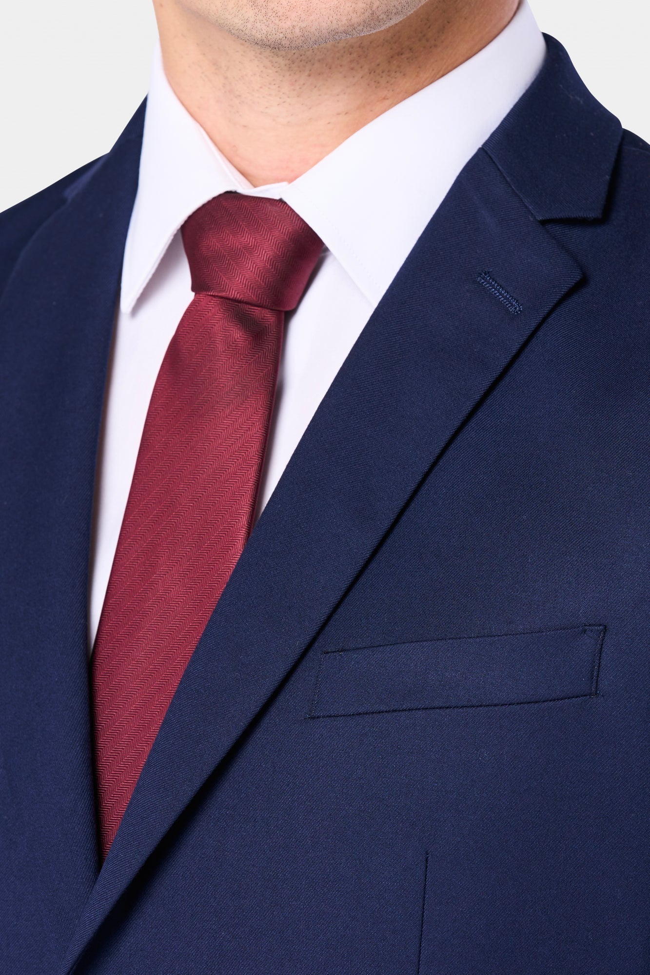 Modern Navy Blue 2 Button Suit