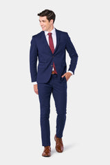 Modern Navy Blue 2 Button Suit Pant