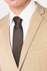 Tan Sharkskin 2 Button Suit