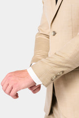 Tan Sharkskin 2 Button Suit