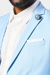 Sky Blue 2 Button Suit