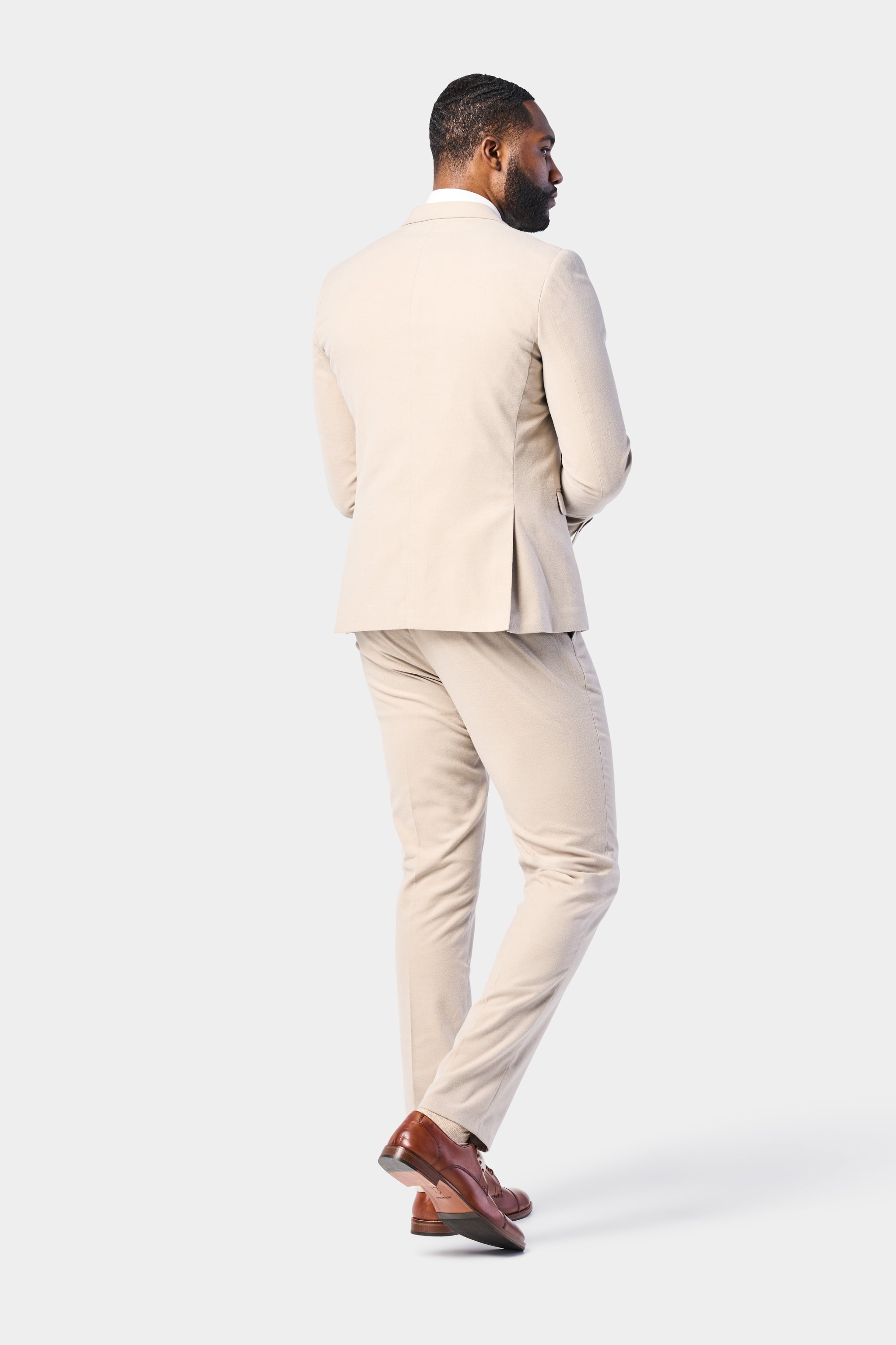Tan Flannel 3 Piece Suit