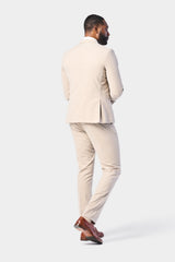Tan Flannel 3 Piece Suit