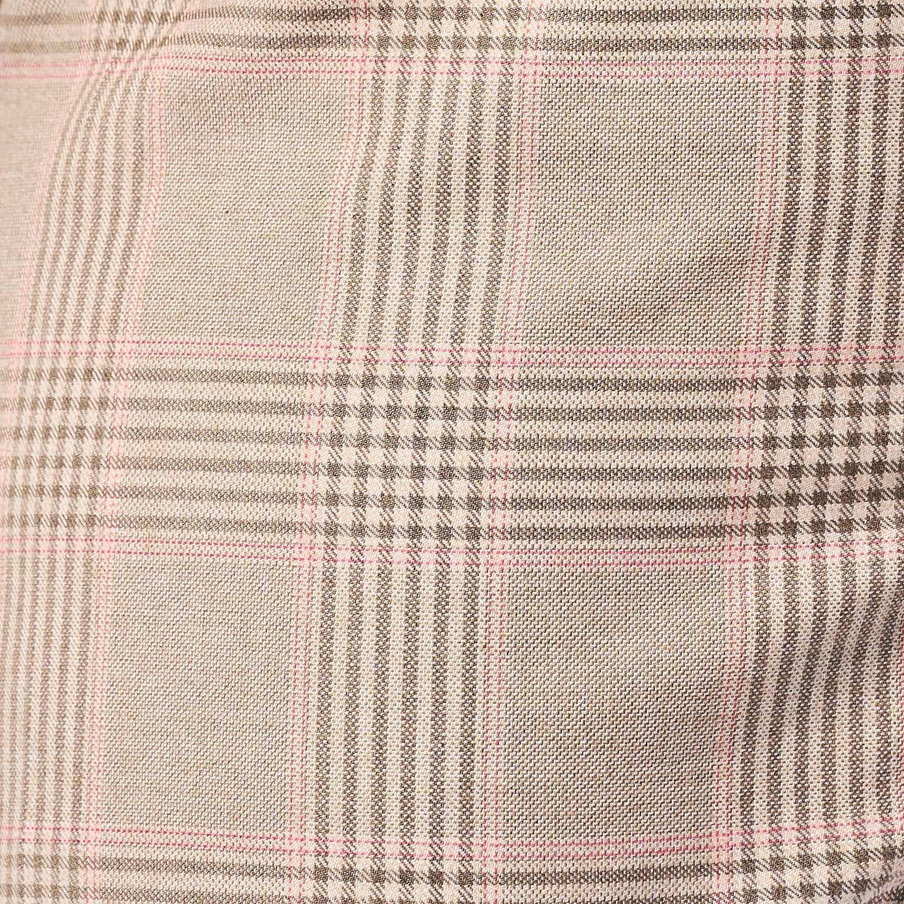 Tan and Pink Plaid 3 Piece Suit