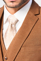 Rust Brown Flannel 3 Piece Suit
