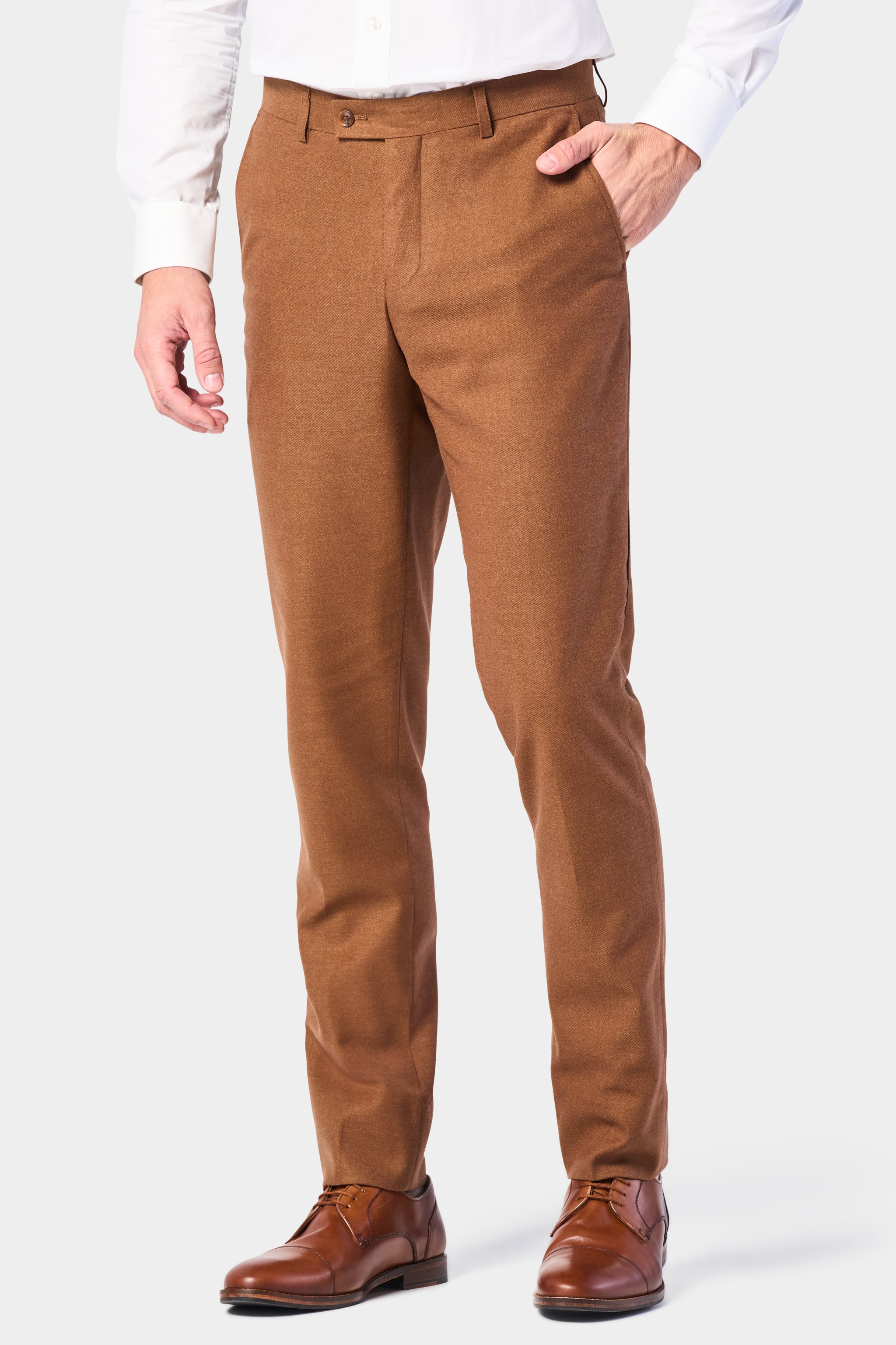 Rust Brown Flannel 3 Piece Suit