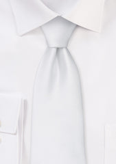 White Solid Necktie