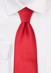 Bright Red Solid Necktie