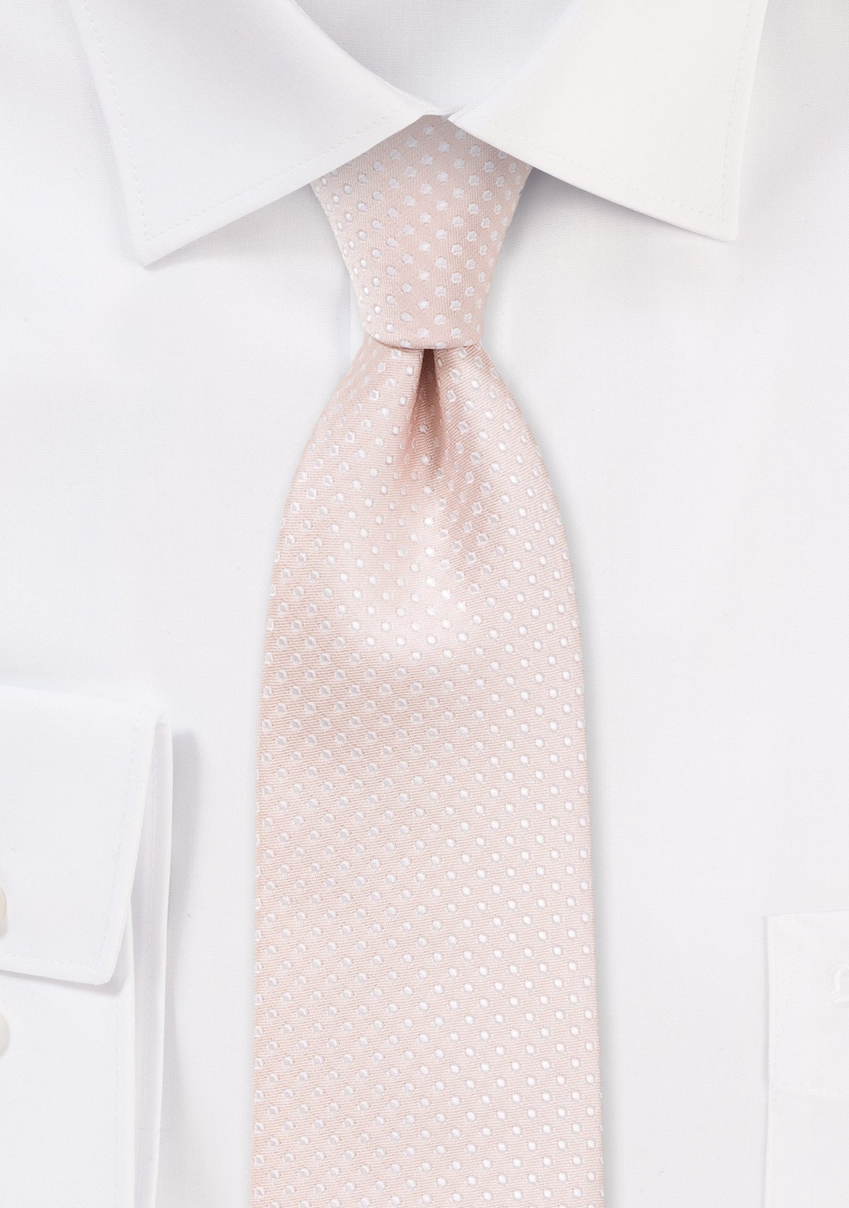 Blush Pink Pin Dot Necktie