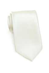 Cream Solid Necktie