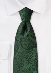 Forest Floral Paisley Necktie