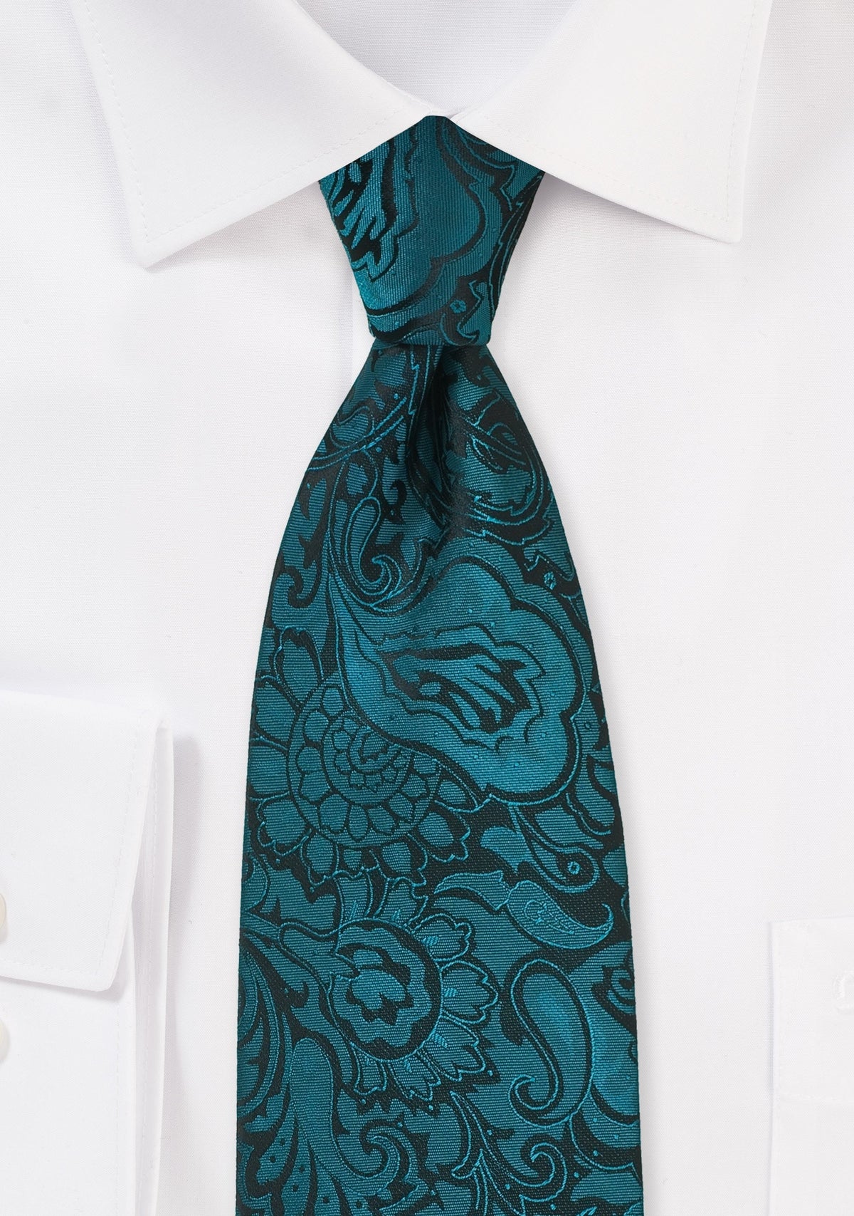 Peacock Floral Paisley Necktie
