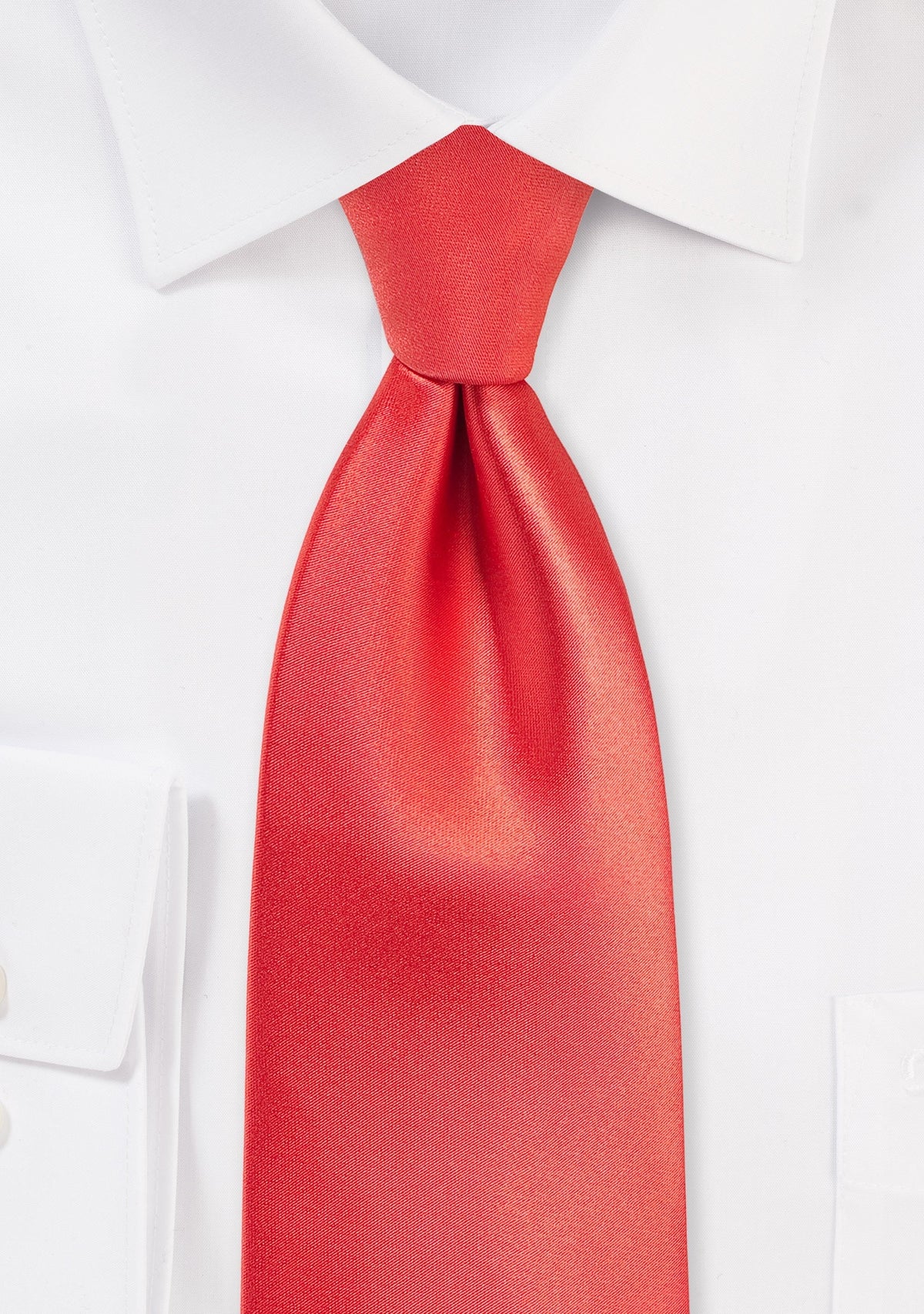 Neon Coral Solid Necktie
