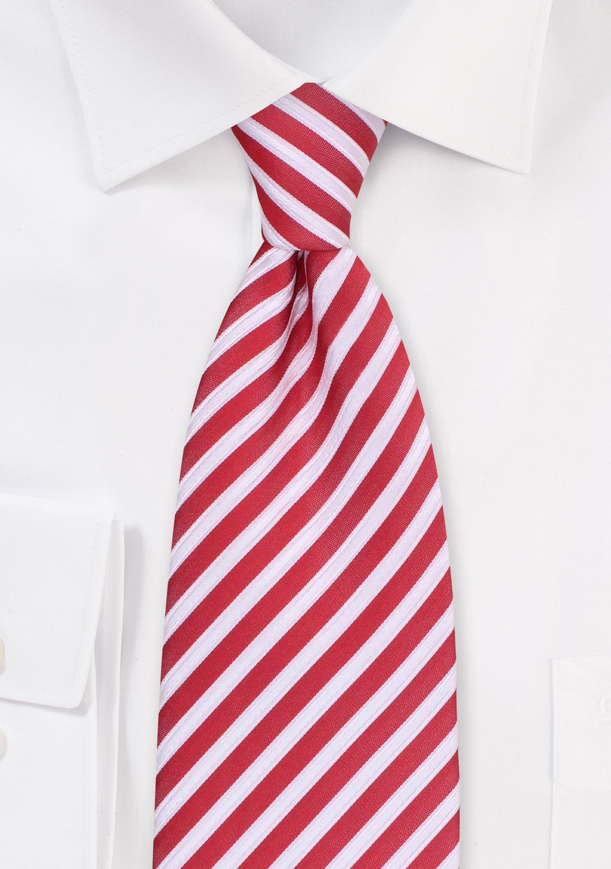 Cranberry Summer Striped Necktie
