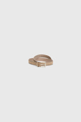 Beige Suede & Fabric Belt