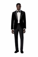 Black Velvet Shawl Lapel Tuxedo
