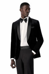 Black Velvet Shawl Lapel Tuxedo