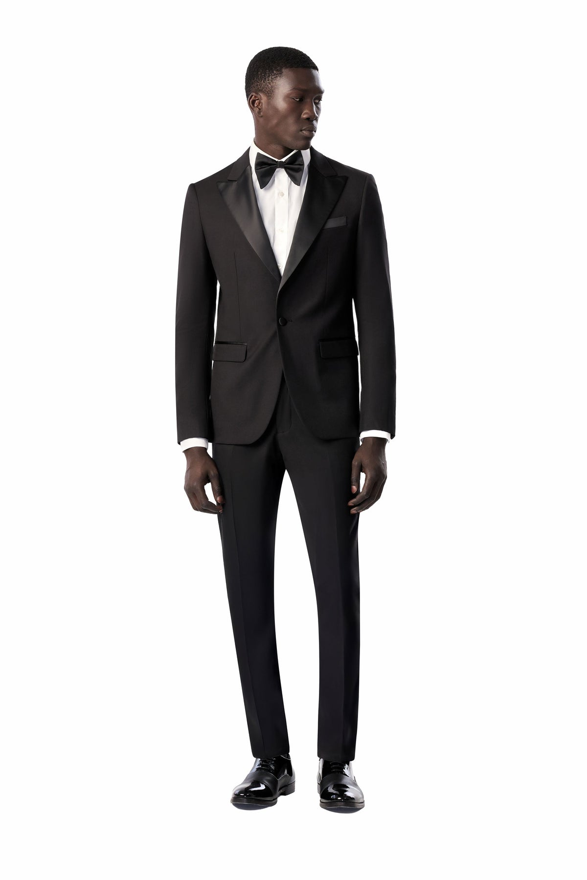Classic Black Notch Lapel 2 Button Tuxedo