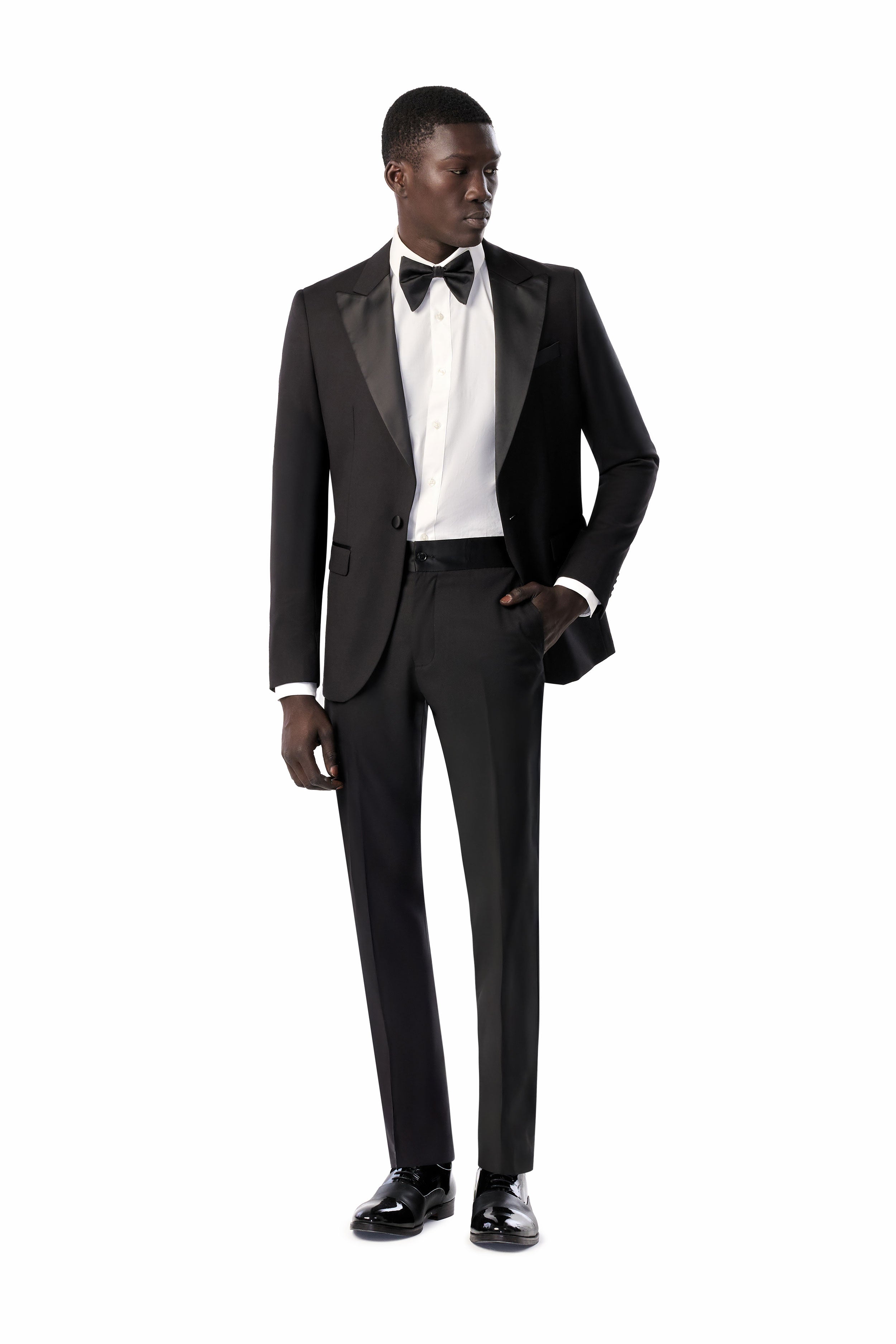Classic Black Notch Lapel 2 Button Tuxedo