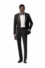 Classic Black Notch Lapel 2 Button Tuxedo