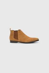 Camel Suede Chelsea Boot