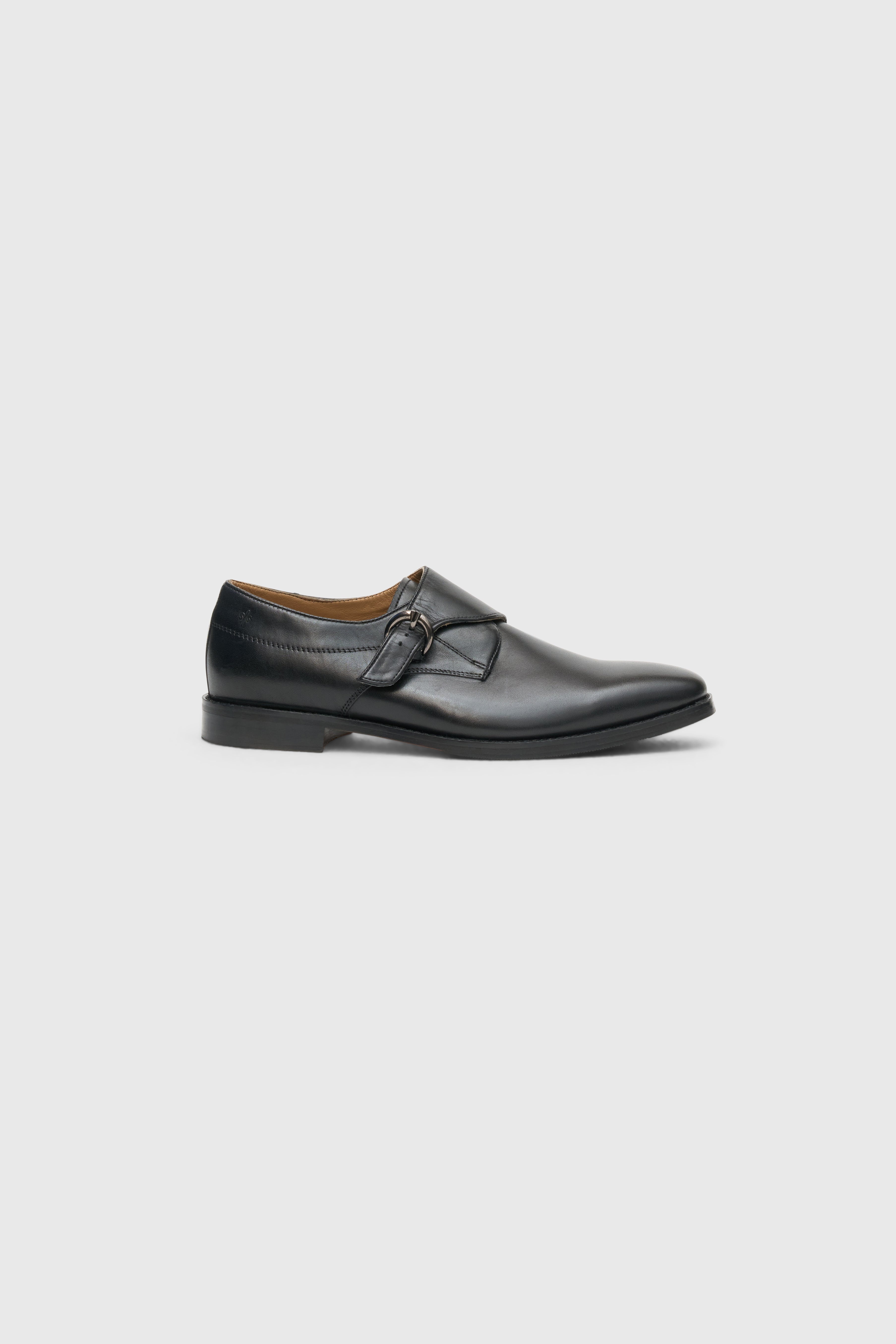 Black Monk Strap Shoes