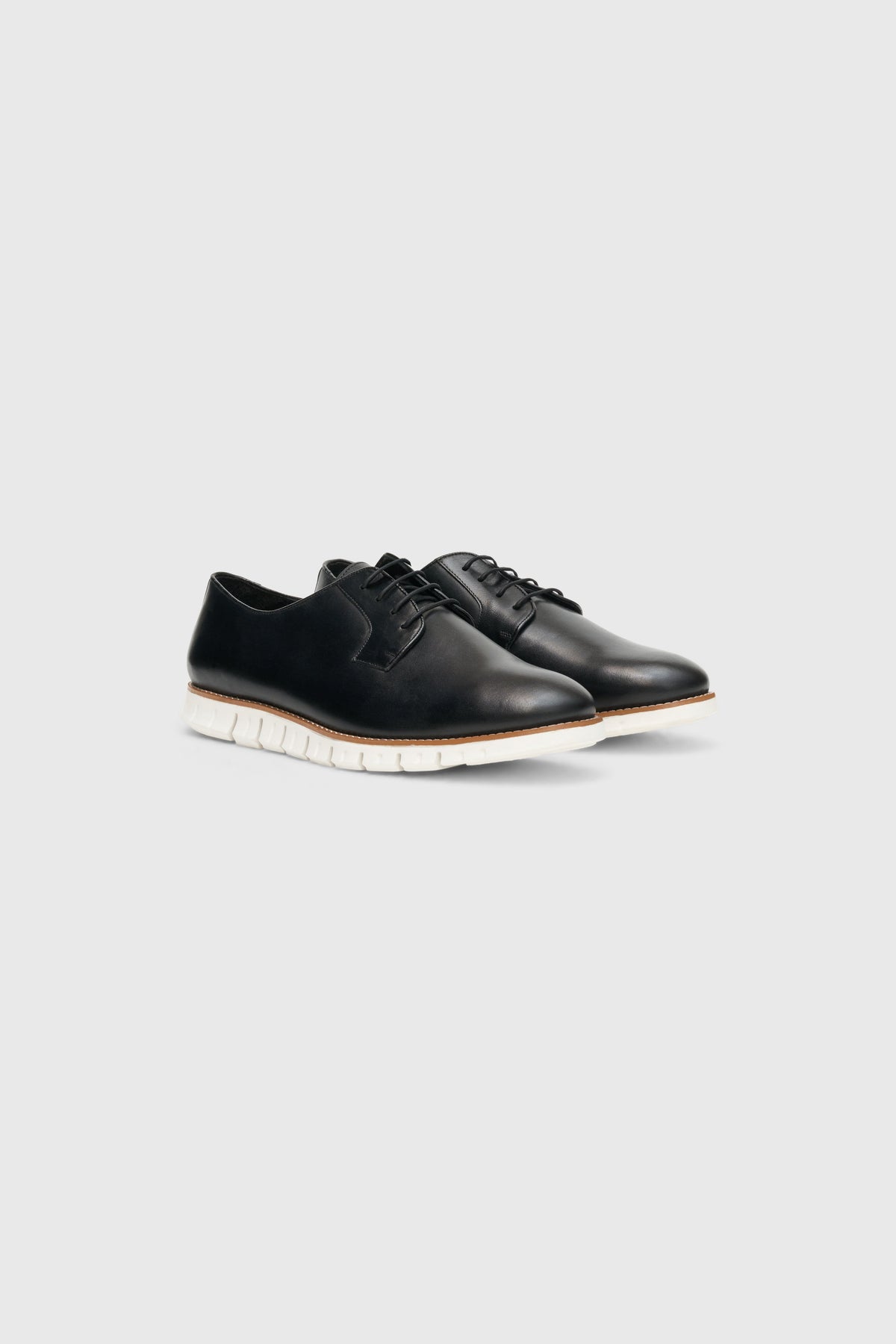 Urban Luxe Derby - Zero Leather Lace Up Black