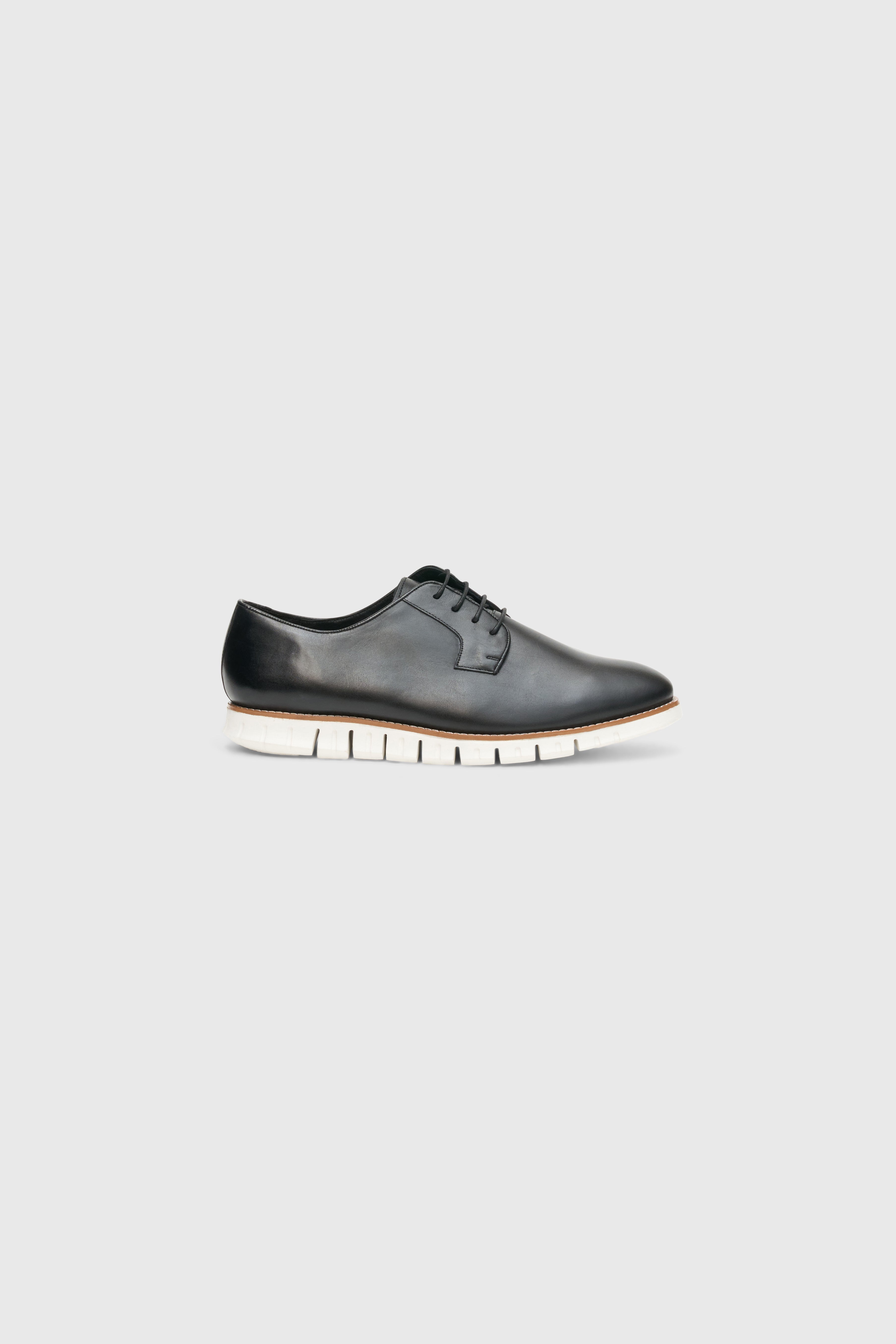Urban Luxe Derby - Zero Leather Lace Up Black