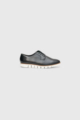 Urban Luxe Derby - Zero Leather Lace Up Black