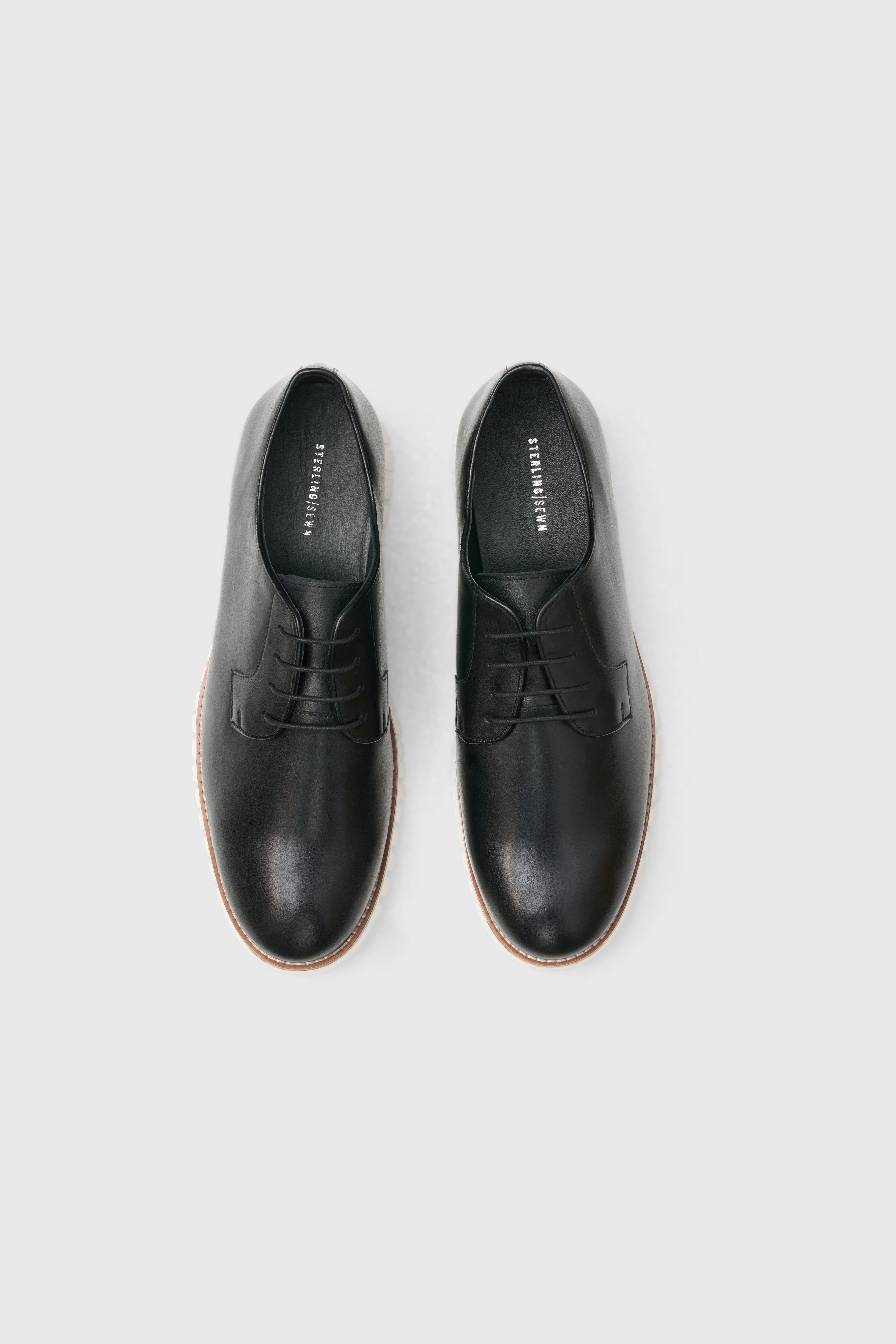 Urban Luxe Derby - Zero Leather Lace Up Black