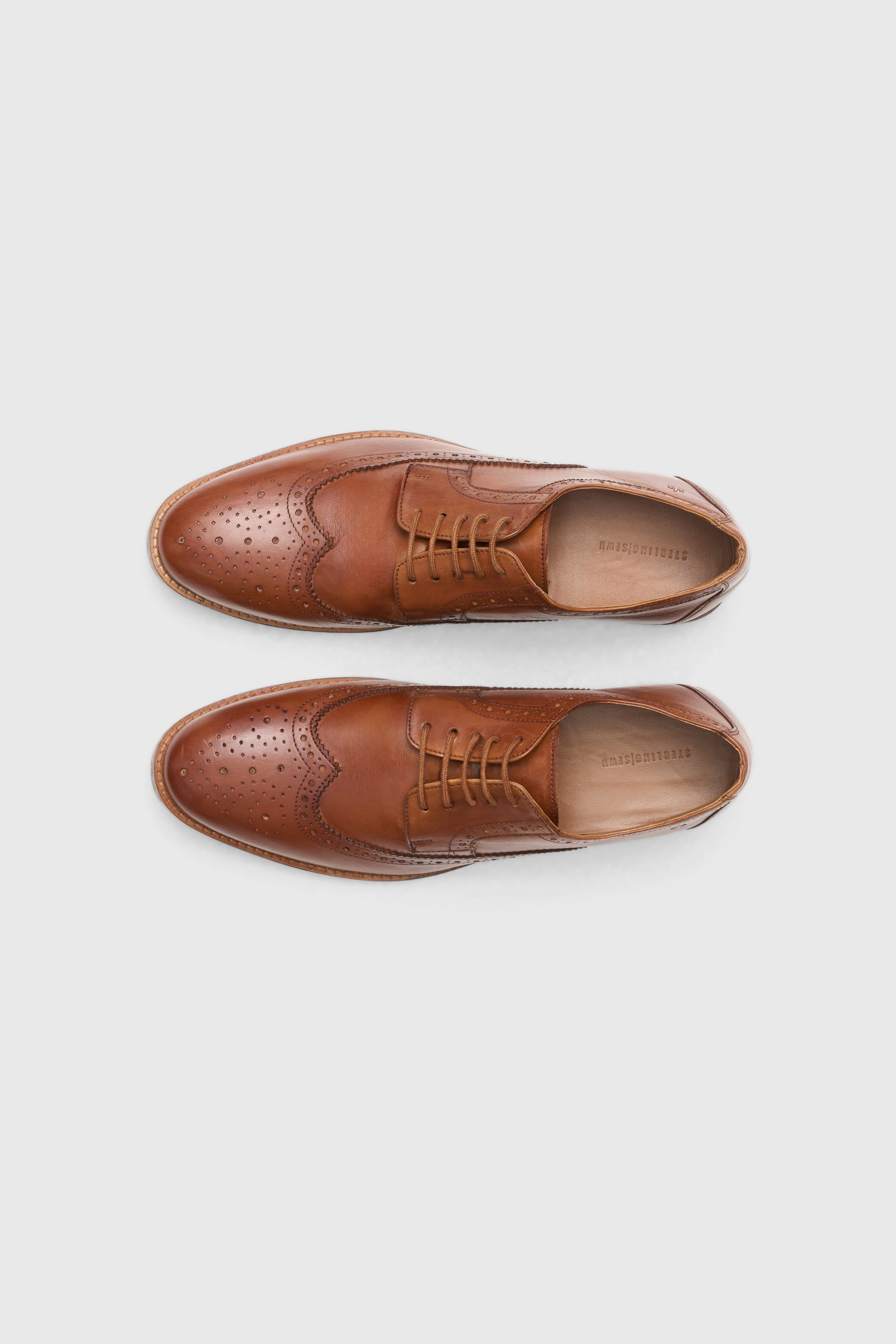 British Tan Wingtip Shoes